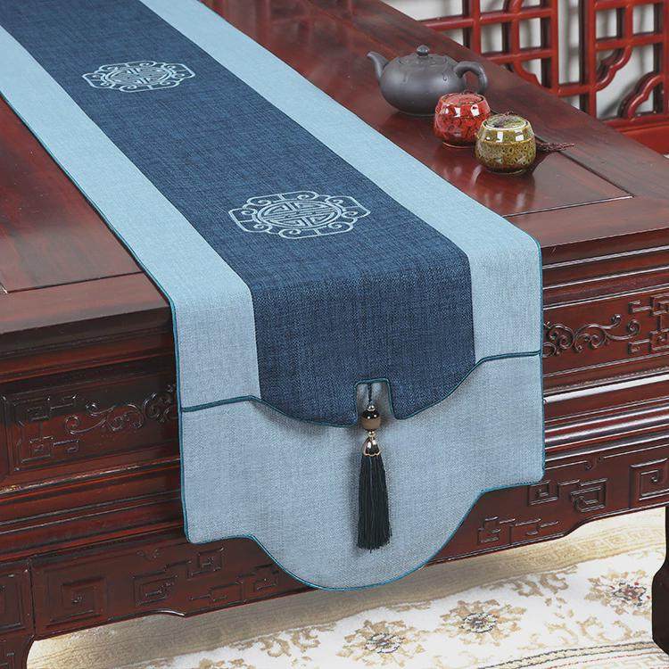 a5l棉麻新中式复古桌旗电视柜茶几布艺餐桌桌布风禅意茶席,居家布艺,桌旗,淘宝优惠券,粉丝福利购,淘宝优惠卷