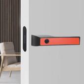 极简现代简约生态锁磁吸静音家用门锁黑色锌合金室内卧室机械门锁