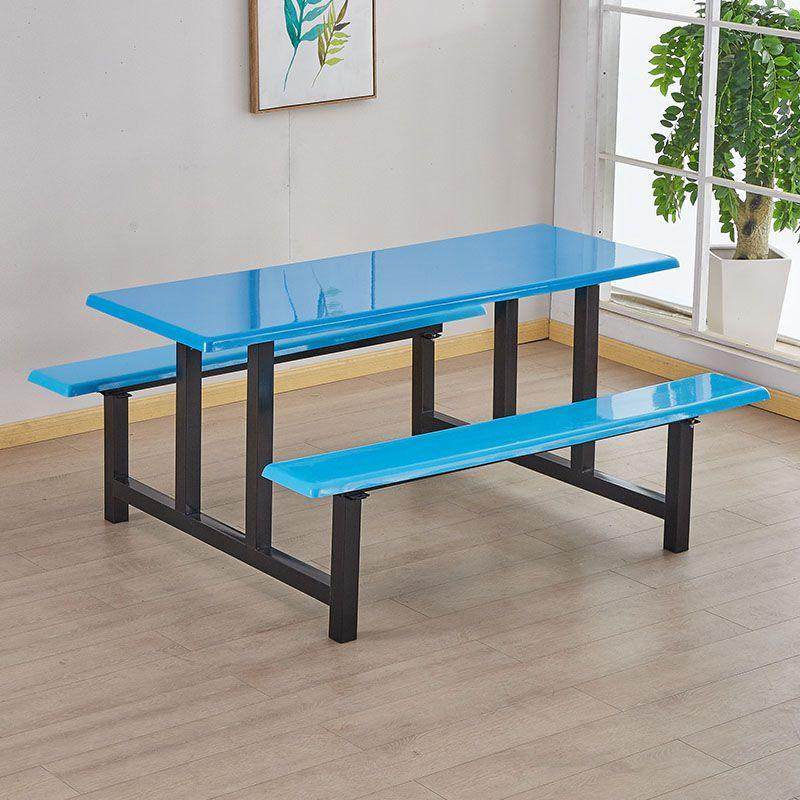 食堂餐桌椅不锈钢餐桌学校员工餐桌椅4人8人小吃连体快餐桌椅组合