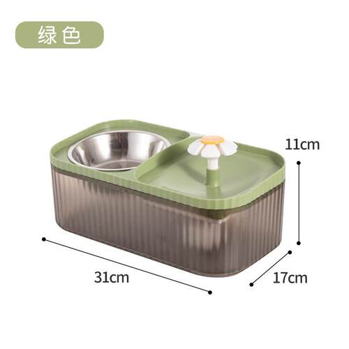 宠物二合一水器猫咪饮水机自动循环流动活水喝水喝狗狗水盆饭碗