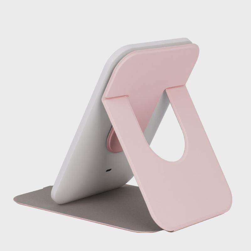 便携折叠led灯化妆镜三色灯光磁吸10倍放大化妆镜台式桌面镜子