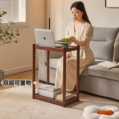 家逸边几小推车可移动茶几沙发边桌边柜窄实木小户型茶水柜置物架