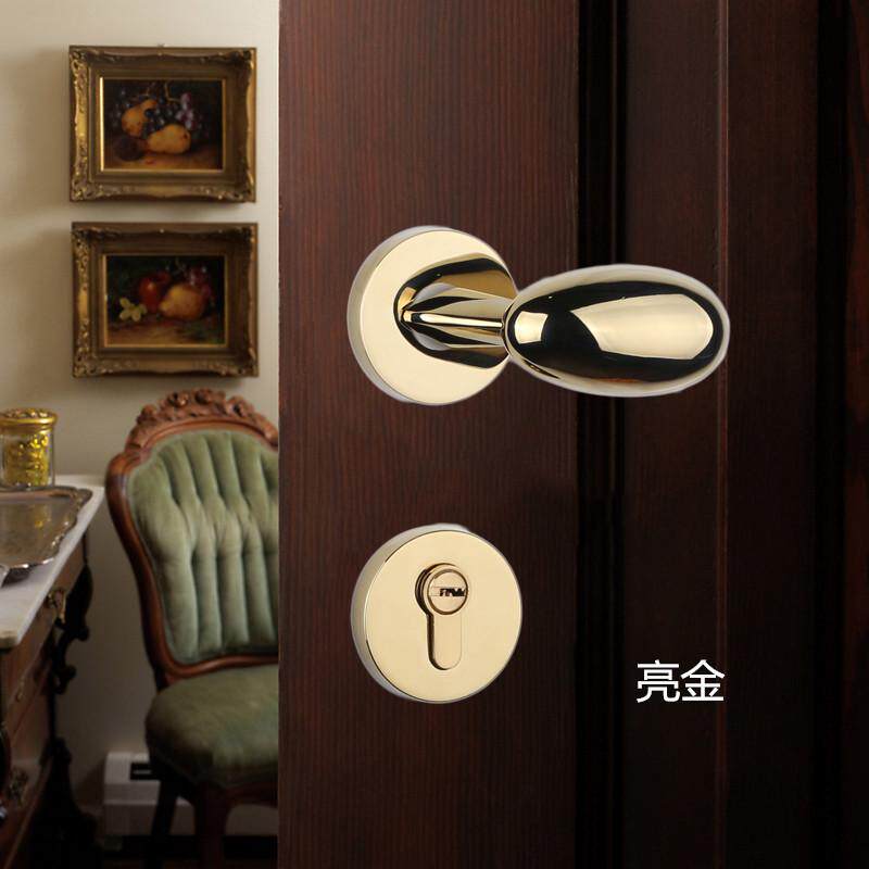 锁具黑色球形锁简约美式室内青古铜房门球圆蛋金色卧室静音分体锁