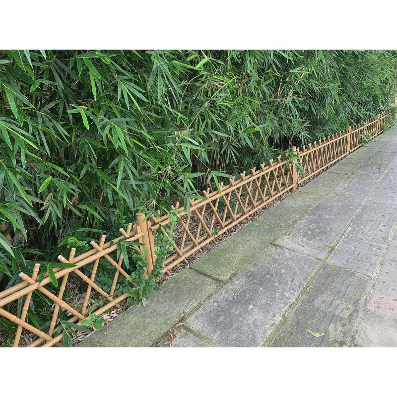 新农村建设不锈钢仿竹护栏庭院花园栅栏仿竹篱笆户外圈地仿竹围栏