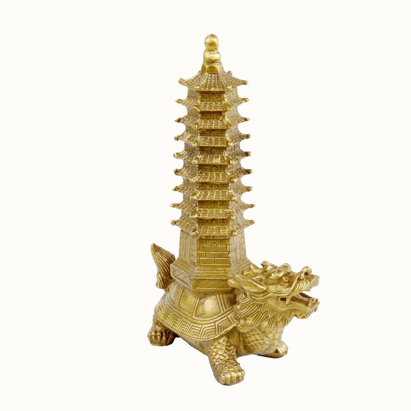 摆件铜器铜文昌塔龙龟兴旺塔龟家居摆件