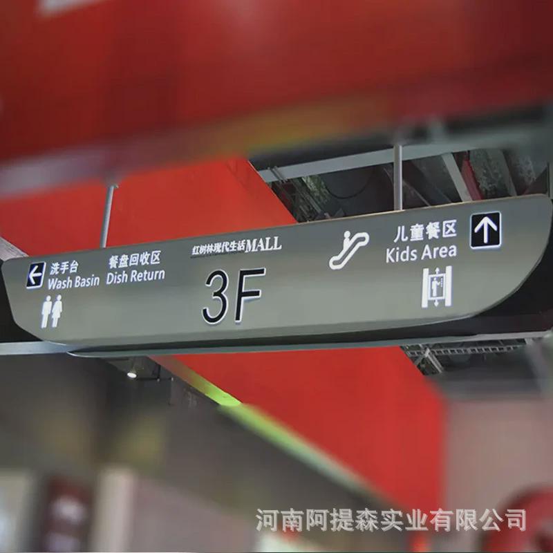 铝型材吊牌灯箱厂家led指示牌商场发光吊牌灯箱地下车库灯箱医院