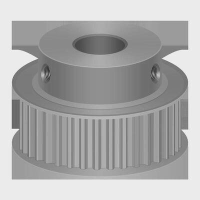 S5M60齿同步带轮凸台槽宽11BF型同步皮带轮齿轮铝60S5M100-B