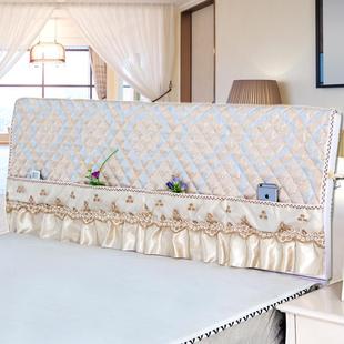 夹电脑绣花床头罩 2米1.8米实木床皮子床头罩 布艺软床头套子