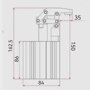 压紧气缸不占据隐藏式空间上方杠杆气缸夹紧夹具蛇形气缸