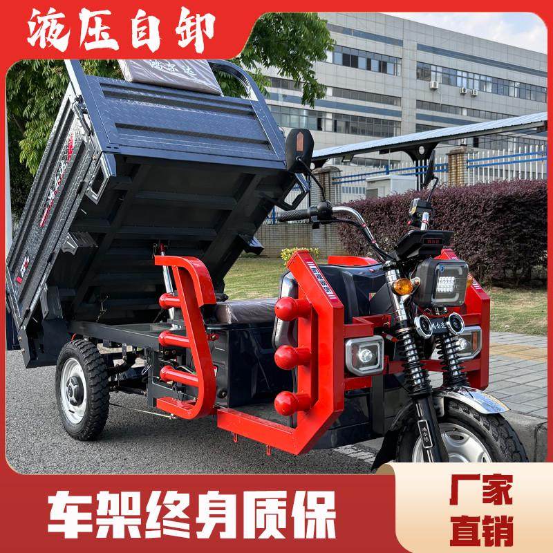 自卸电动三轮车拉货农用用山区爬坡王载重王货运车快递运输