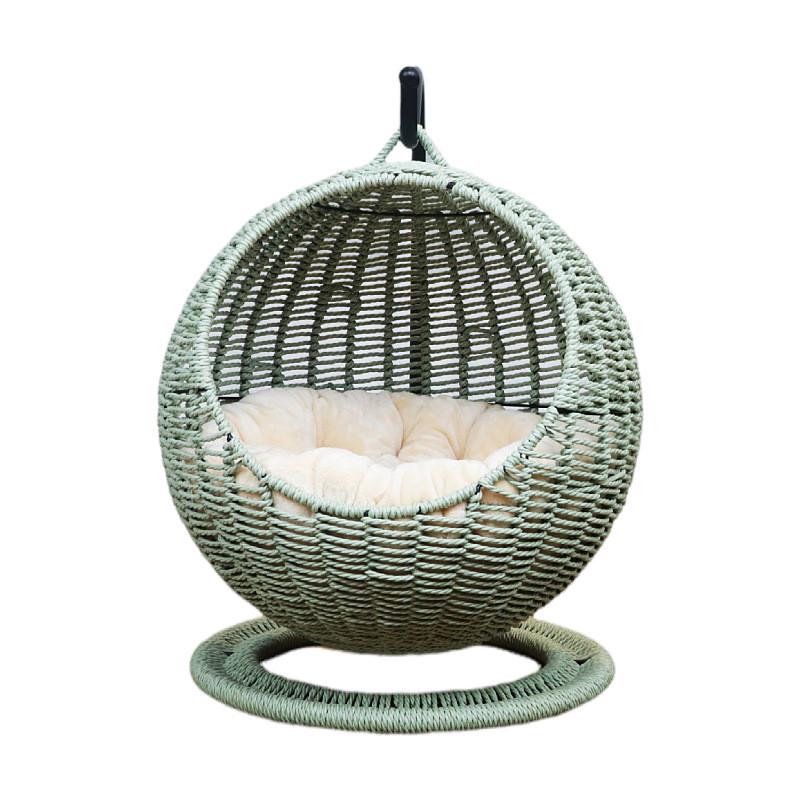 网红猫窝可水洗半封闭宠物窝四季通用猫咪窝冬季保暖藤编猫吊篮