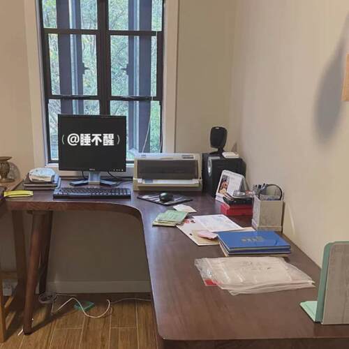 实木板转角桌板l形桌面板拐角黑胡桃木升降桌北美书桌电脑桌定制
