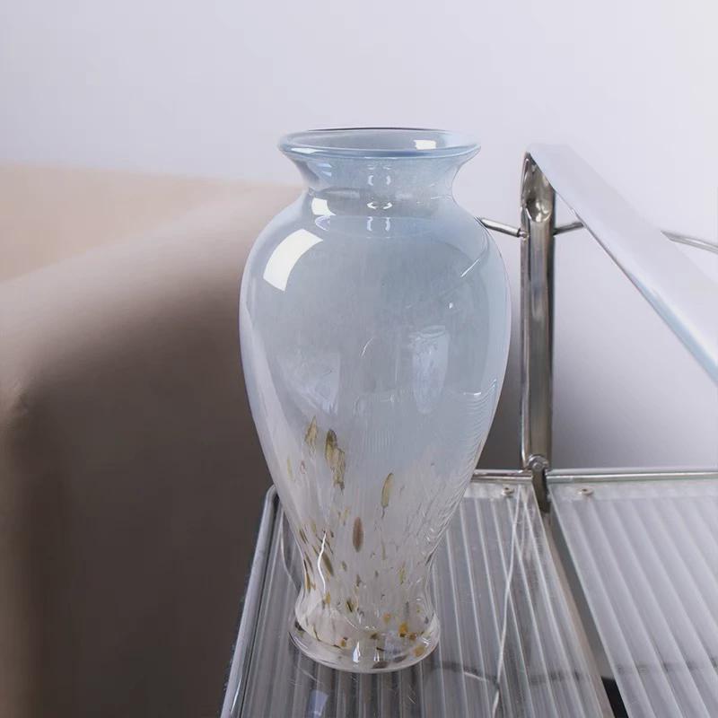 轻奢琉璃复古花瓶餐插花瓶艺术摆件民宿轻奢装饰水培玻璃花器