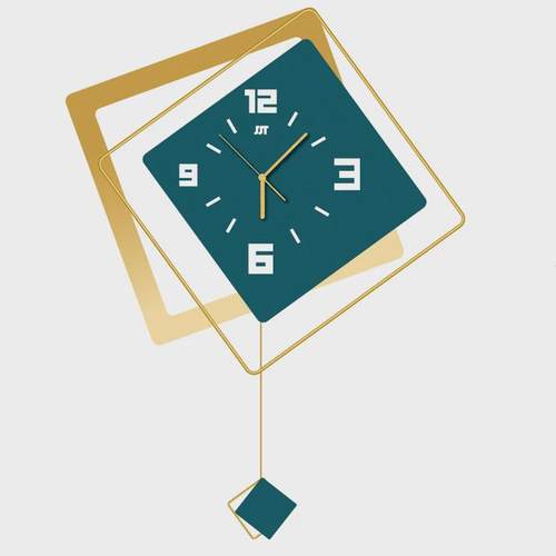 热销现代轻奢挂钟客厅高级感家用免打孔时钟挂墙时尚简约装饰创意