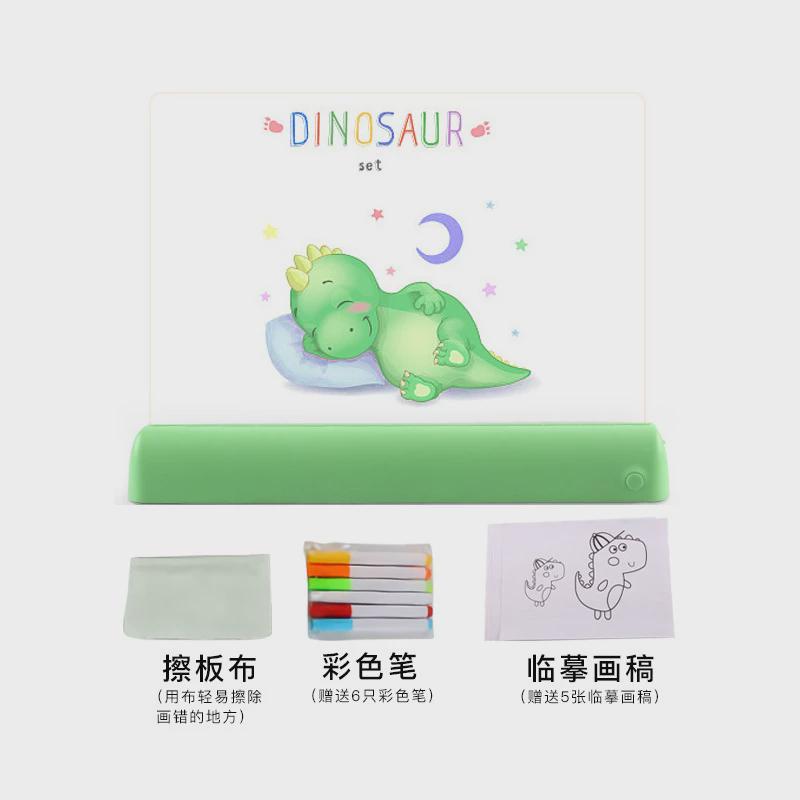 儿童创意rgb夜光绘画板led发光荧光板摆地摊儿童画画手写留言板