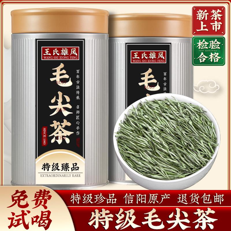 毛尖茶叶2025年新茶特级浓香型炒青绿茶明前高山嫩芽礼盒散装500g