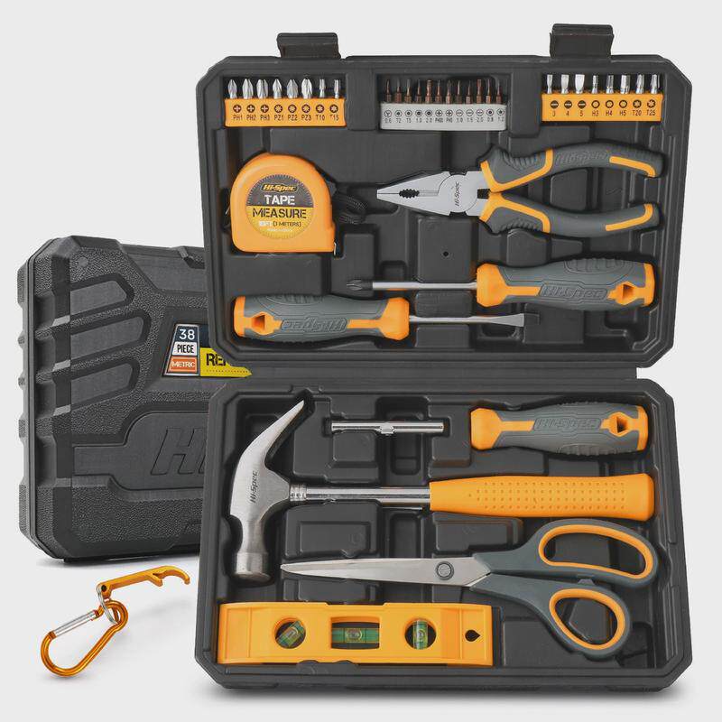 Hi-Spec38件套工具套装家用工具箱礼品工具锤子螺丝刀钳子
