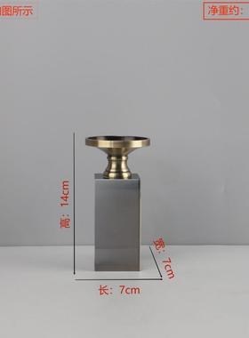 样板房创意方块水晶烛台摆件客厅茶几餐厅卧室酒店北欧家居装饰品