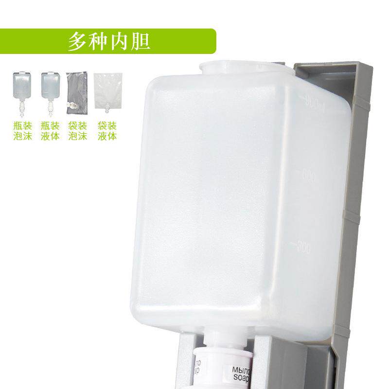 奥力奇不锈钢手动皂液器按压洗手式304挂壁式拉环机给皂机洗手盒