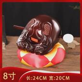 木鱼法器垫子家用香樟木鱼打击乐器紫檀木鱼一套实木梆子木雕摆件