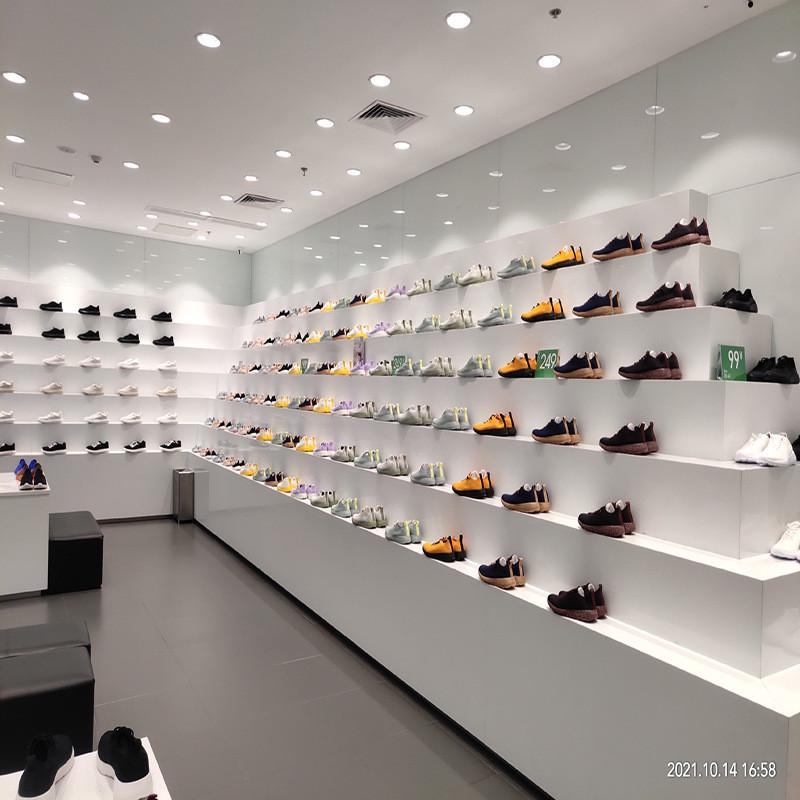 简约鞋店可陈列鞋架多层上墙置物架定制展柜中岛展示台专用移动