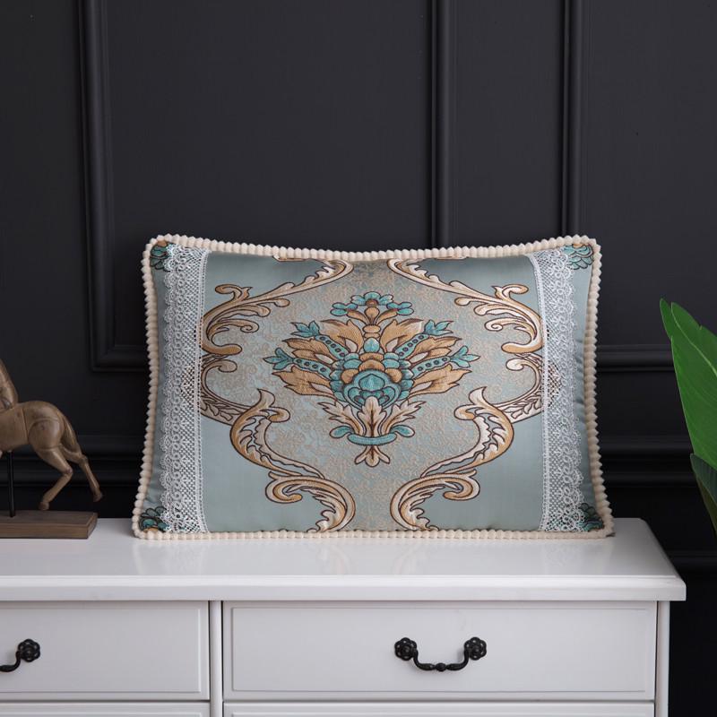 86m0客厅长方形抱枕靠垫皮沙发靠背大腰靠套不含芯欧式奢华可拆洗