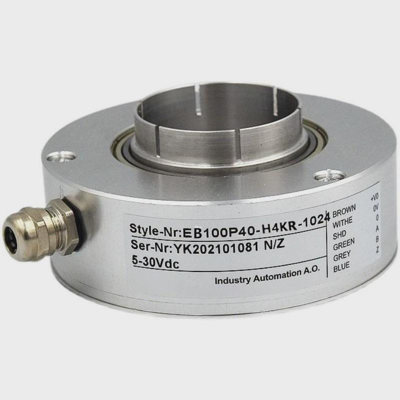 宜科型大口径大孔编码器EB100P40-H4KR-10241000600全空心轴