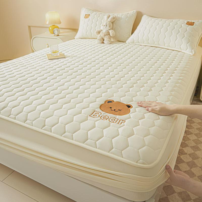 母婴级大豆夹棉床笠床罩席梦思床垫保护套防尘罩可机洗防滑