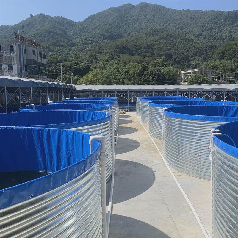 加工定制帆布水池镀锌板帆布鱼池圆形养鱼池果园储水灌溉蓄水池