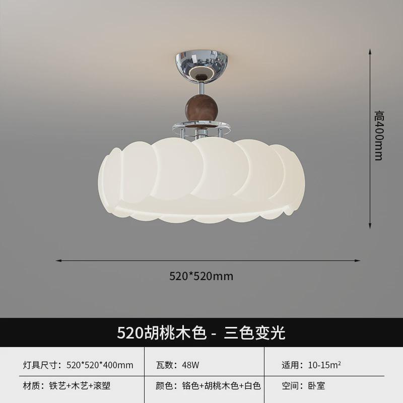 法式奶油中古风卧室灯餐厅吊灯吸顶灯复古创意设计师书房主卧灯具