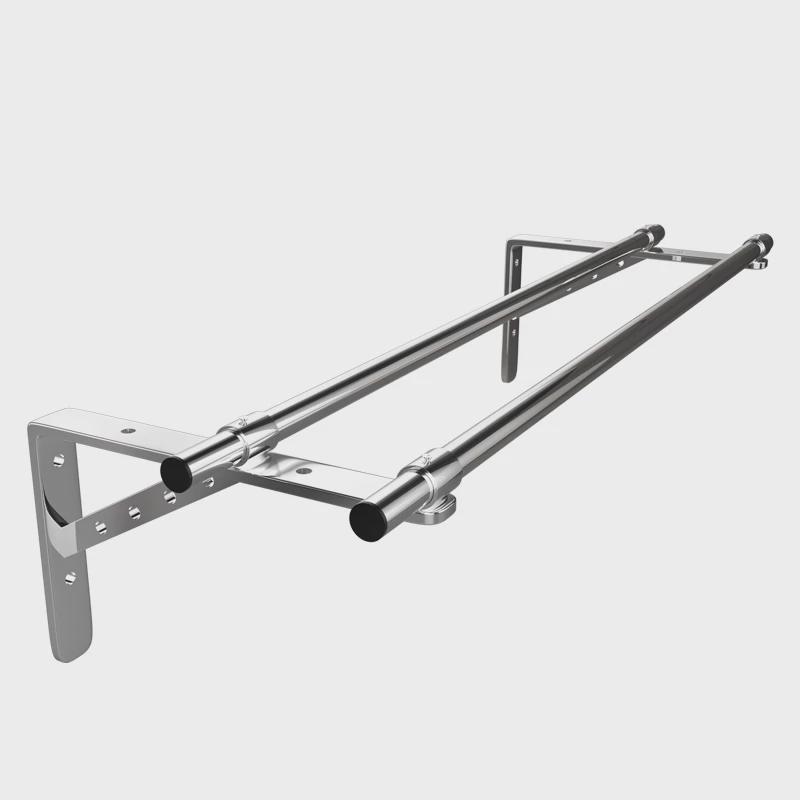 S588阳台晾衣杆固定式外伸侧墙晾衣架不锈钢外墙窗外晒衣杆壁式挂