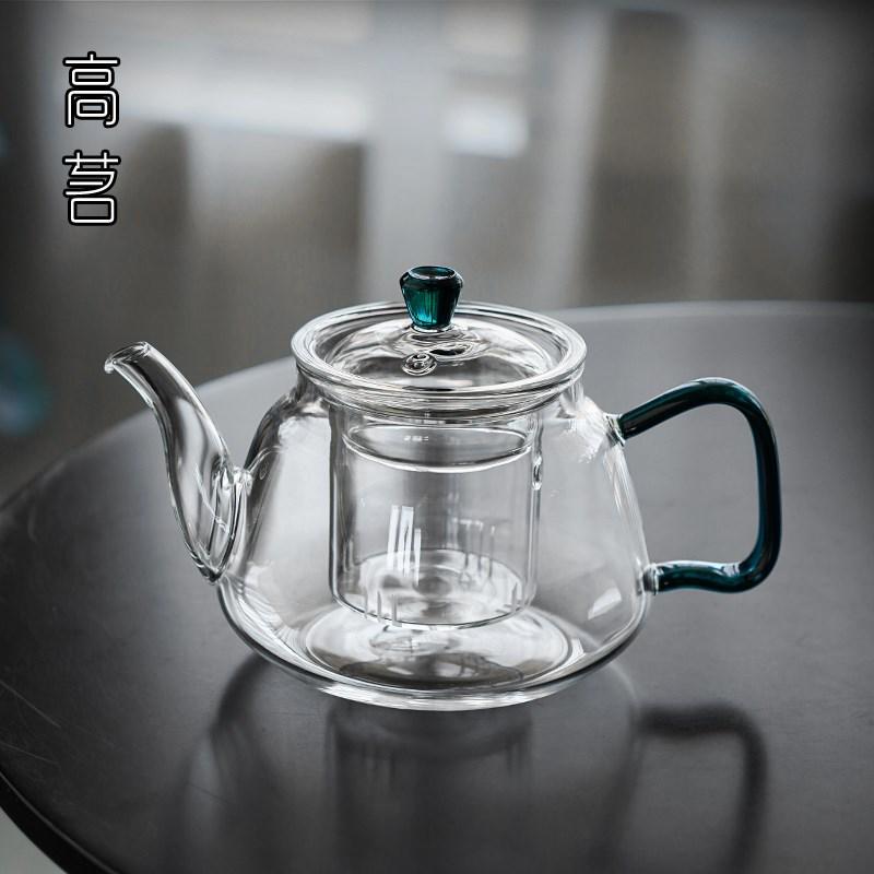 8N泡茶壶玻璃茶壶泡茶家用茶具加厚耐高温煮单壶水分离壶大容