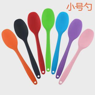 小号刮勺搅拌混合硅胶汤勺汤壳软头汤匙羹子厨房用具不粘锅汤匙勺