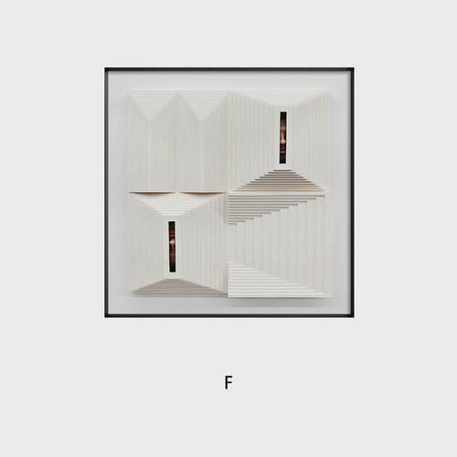 现代简约黑白灰挂画客厅装饰画艺术空间壁画立体感工作室厂家批发