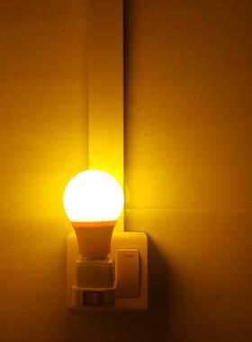 卧室插电LED橙色红黄光氛围灯小夜灯拍照补光暖色房间床头气氛灯