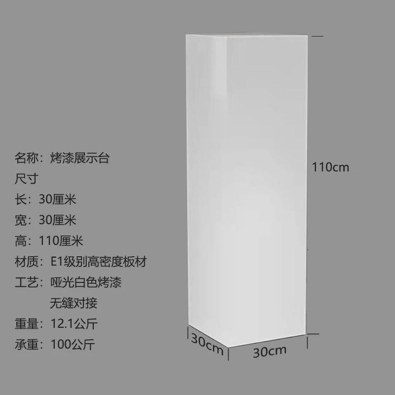 木质烤漆黑色展示台橱窗地台模特珠宝首饰底座展示柜陈列柜方形架