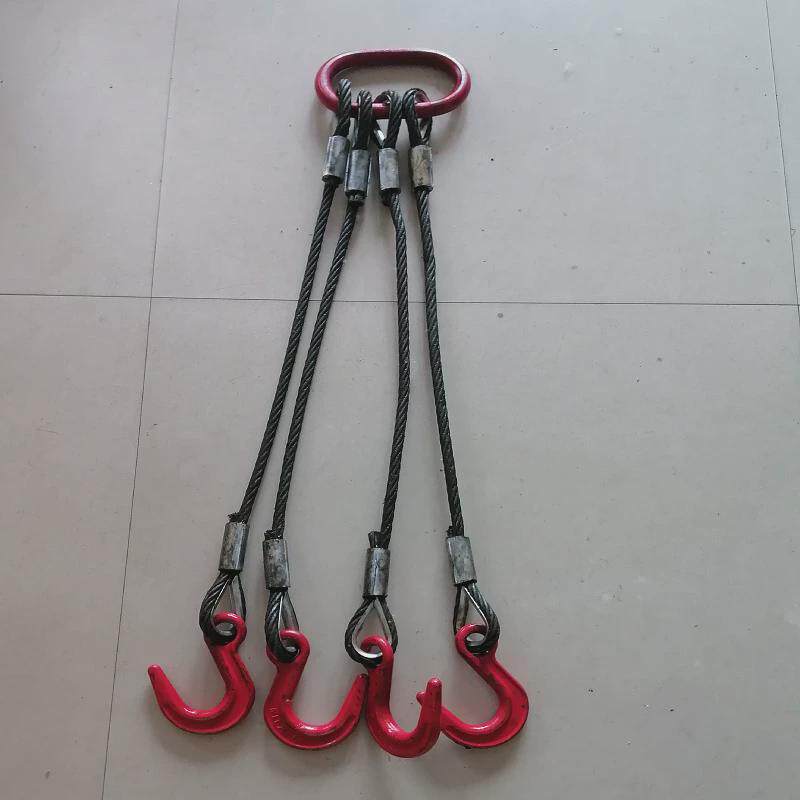 钢丝绳吊装索具多腿吊索一拖四脚手架搬运起吊作业配件行塔吊工具