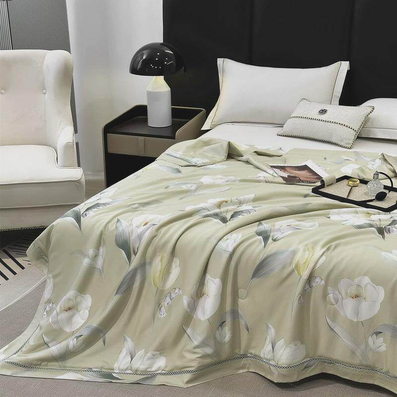 夏季国潮莱赛尔天丝夏被纤维再生纤维夏凉被简约款印花凉感空调被