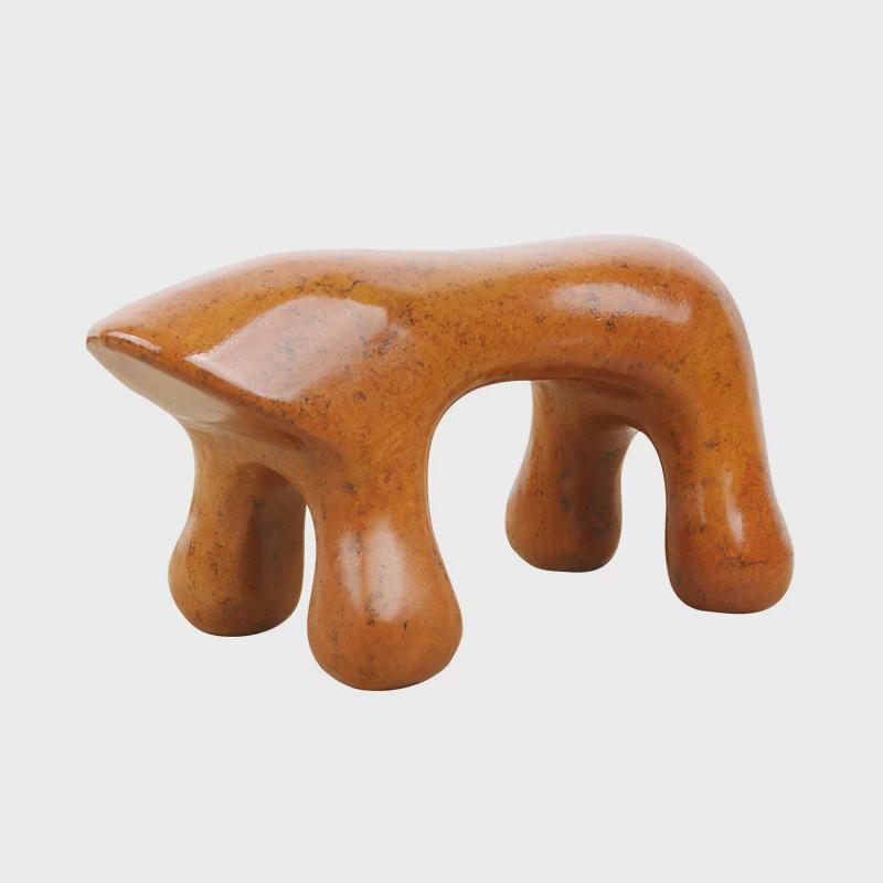 红砭石背部按摩狗颈肩腰腿推拿舒筋活络按揉狗穴位按摩器刮痧狗