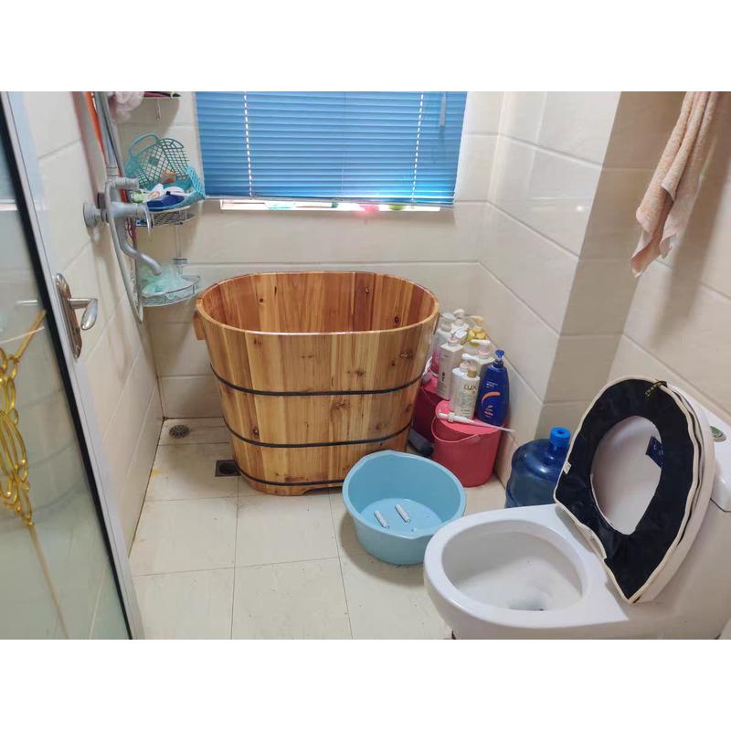 木桶浴桶加高不占地成人泡澡木桶洗澡桶实木新品家用洗澡浴缸