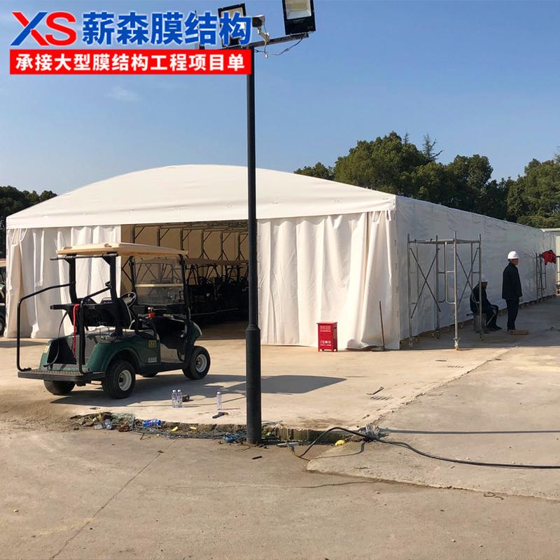户外活动仓库伸缩 杭州大排档推拉帐篷 工地临时堆货移动雨棚雨蓬