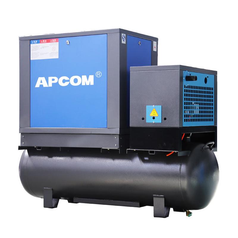 喷砂喷漆一体式变频螺旋空气压缩机7.5kw气泵用小型螺杆式空压机