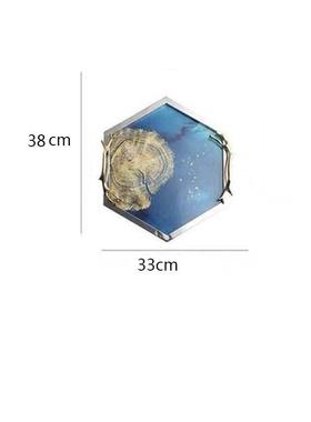 北欧风轻奢创意玻璃果盘家用茶盘收纳托盘客厅装饰盘展示盘摆件