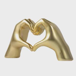 普书桌茨简约树脂爱心比心手指摆件家居吕玄关酒柜装饰摆件
