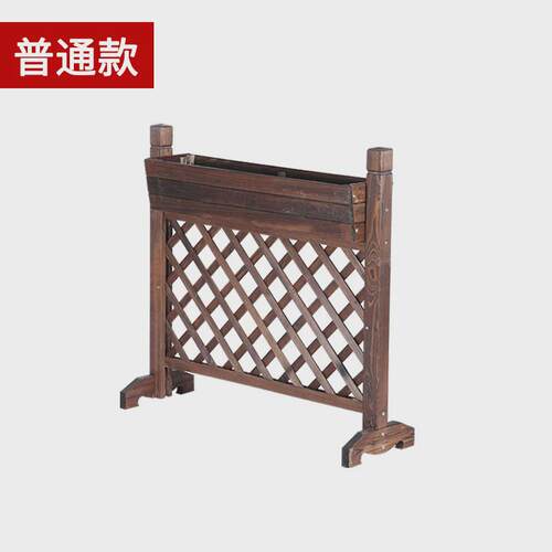 栅栏花槽室外庭院装饰餐厅隔断花盆架阳台护栏花箱户外围栏防腐木