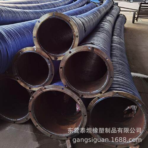 泥浆橡胶钢丝管黑色耐磨吸砂排泥专用胶管