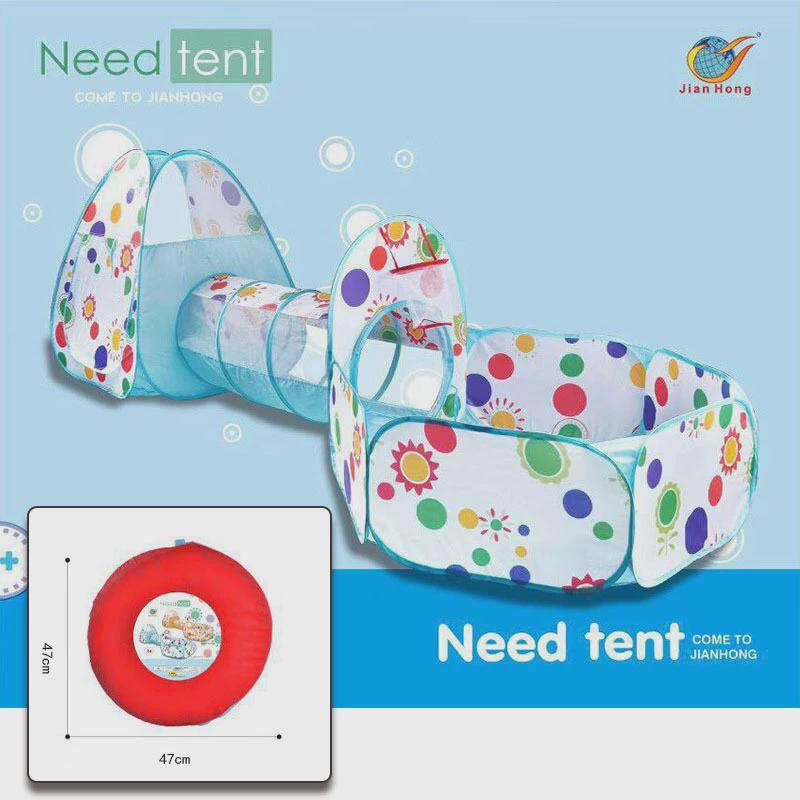 跨境儿童帐篷三合一游戏屋折叠室内外爬行隧道可投篮海洋球池游戏,玩具/童车/益智/积木/模型,大型组合式游乐设备,淘宝优惠券,粉丝福利购,淘宝优惠卷