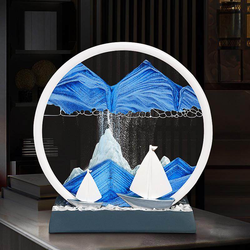 顺风顺水流沙画摆件沙漏客厅酒柜办公室装饰乔迁新居礼品开业礼物,家居饰品,装饰摆件,淘宝优惠券,粉丝福利购,淘宝优惠卷