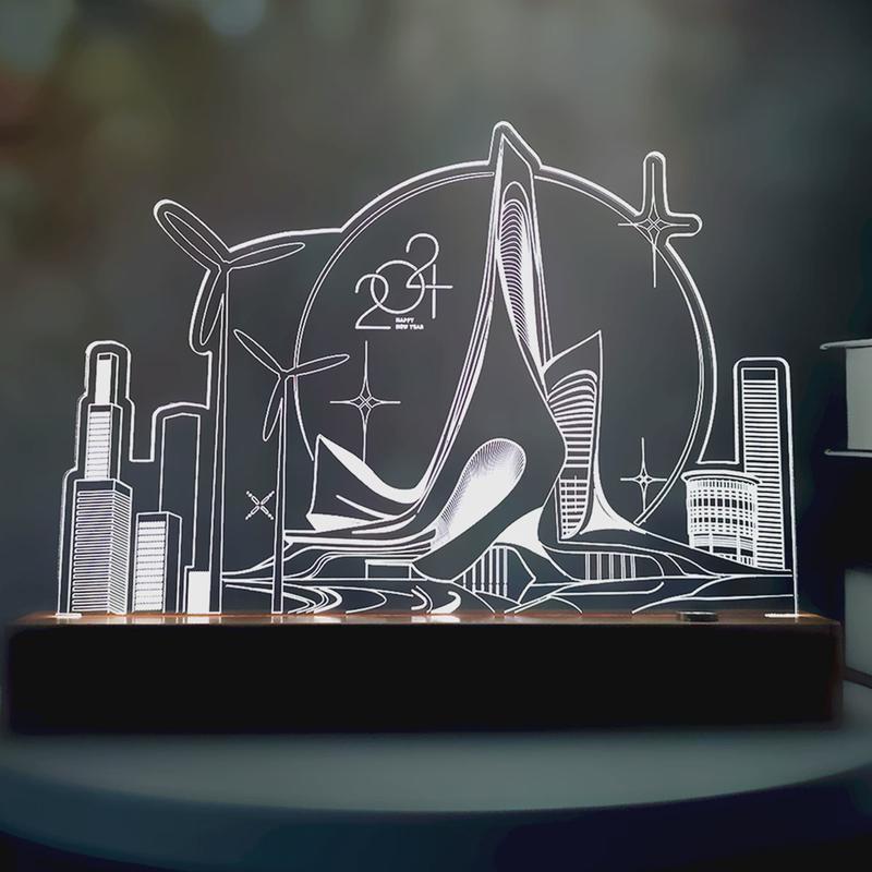 亚克力台灯企业学校周年纪念奖定制定做卡通创意床头3d小夜灯礼品
