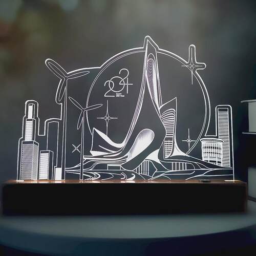 亚克力台灯企业学校周年纪念奖定制定做卡通创意床头3d小夜灯礼品